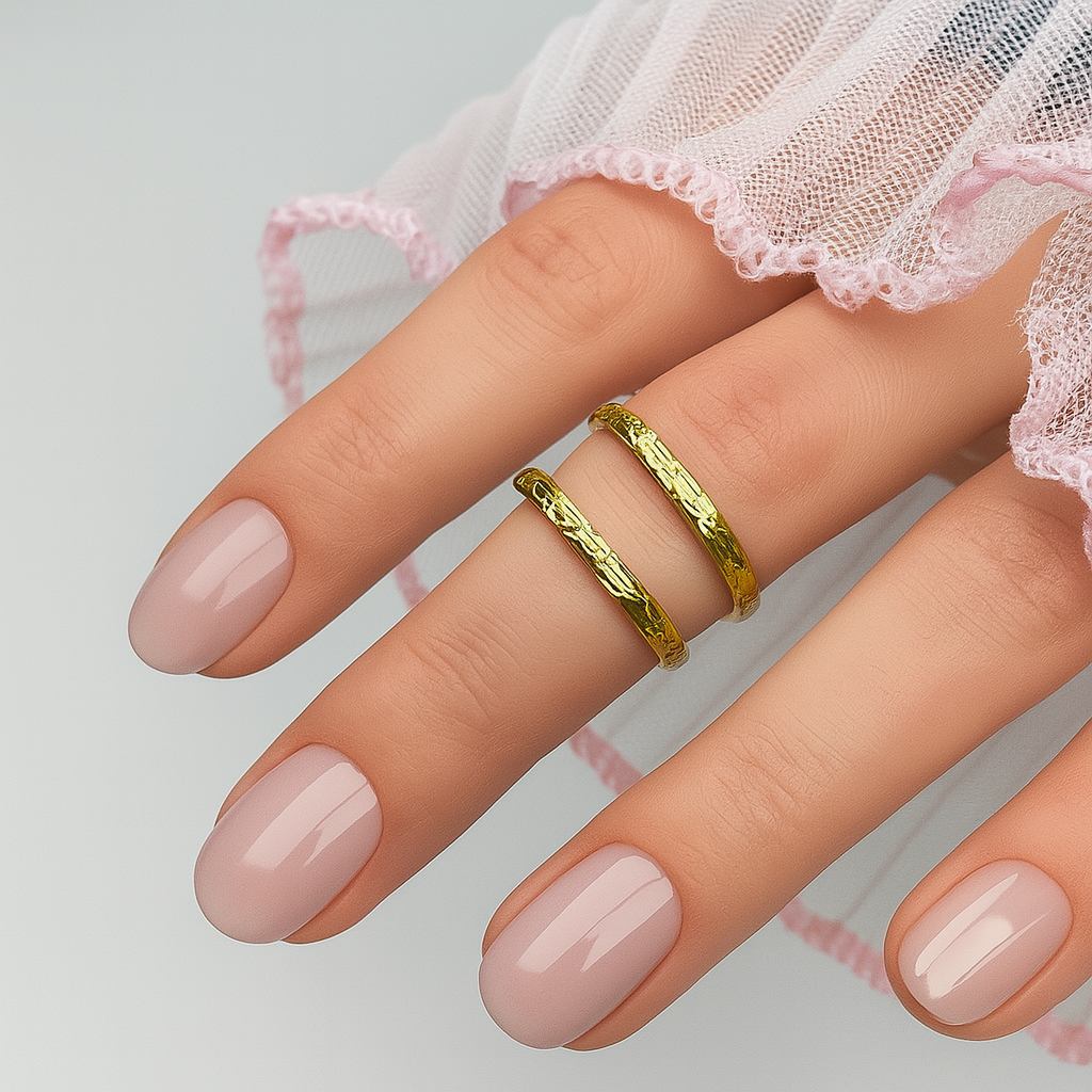Gold Splint Ring - Adjustable Finger Support Ring for Injury Recovery or Stylish Everyday Wear