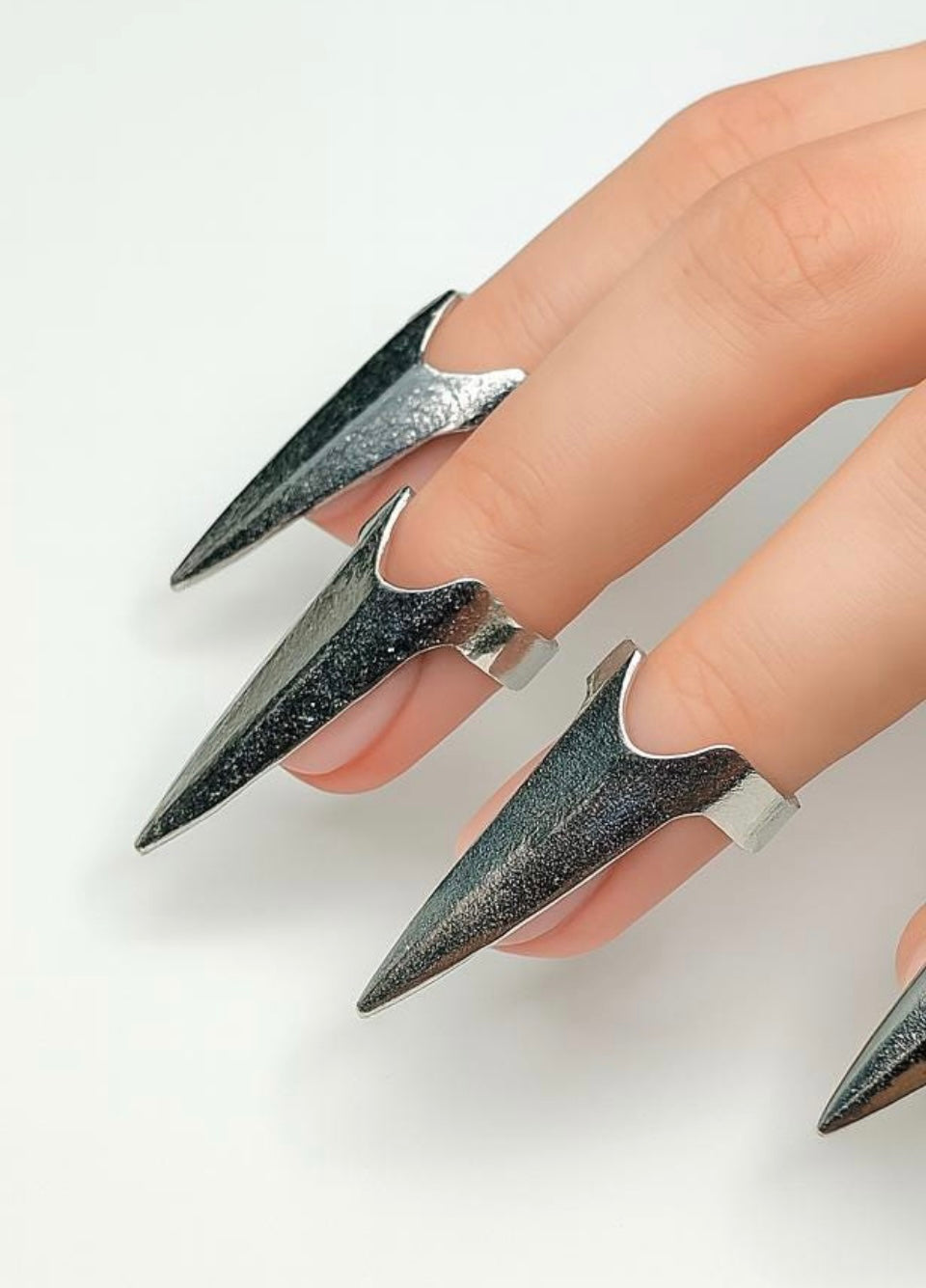 Adjustable Claw Rings – Gothic Nail Armor Ring, Punk Fingertip Talons, Cosplay Jewelry, Halloween Gothic Accessories