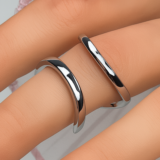 Silver Splint Ring - Adjustable Finger Support Ring for Injury Recovery or Everyday Wear