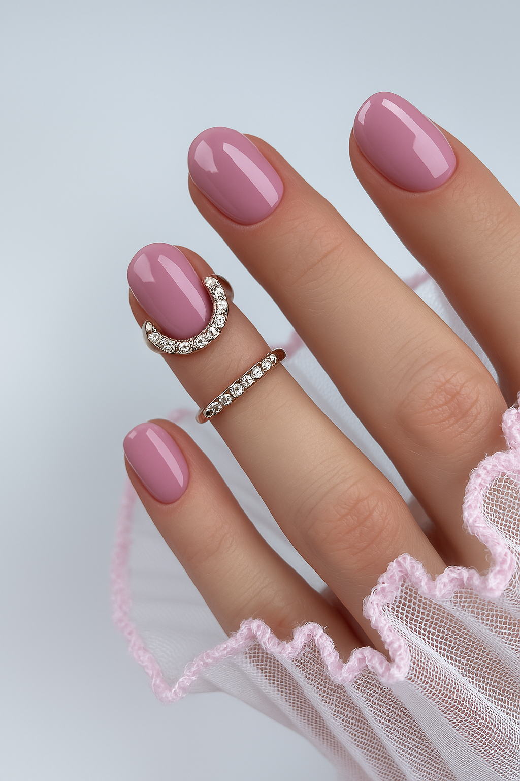 Horseshoe Fingertip Ring with Crystals - Adjustable Gold or Silver Nail Jewelry, Cuticle Ring
