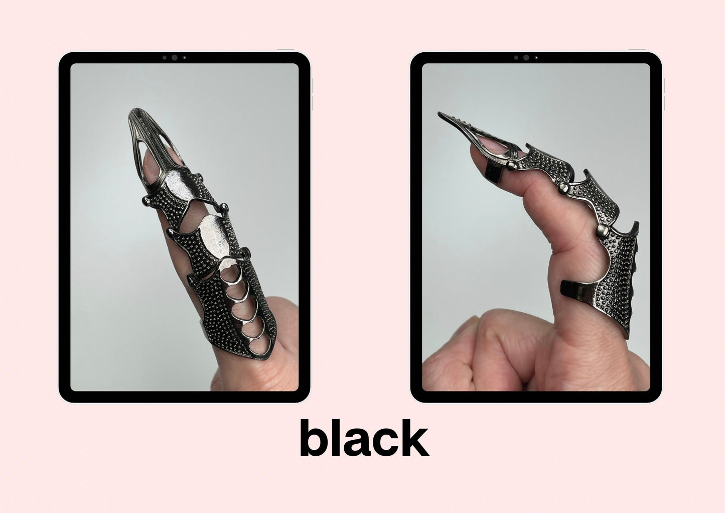 Dragon Finger Armor - Adjustable Claw Ring, Talon Jewelry for Cosplay, Halloween, LARP & Fantasy Costumes