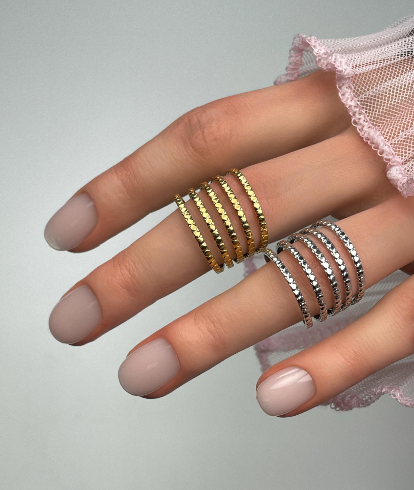 Adjustable Splint Ring in Silver or Gold – Stainless Steel Statement Finger Joint Jewelry