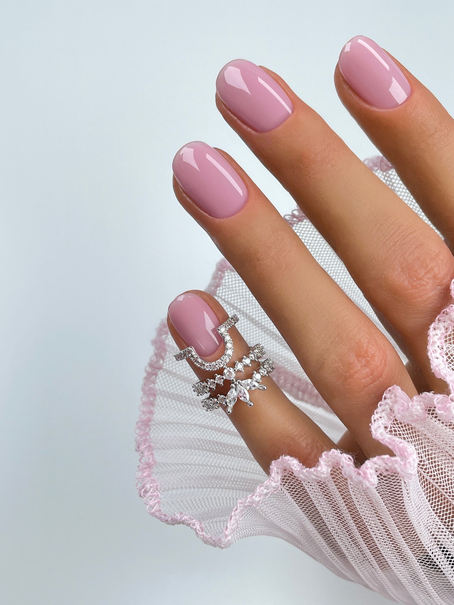 Crystal Fingertip Ring - Adjustable Nail Art Jewelry, Cuticle Ring