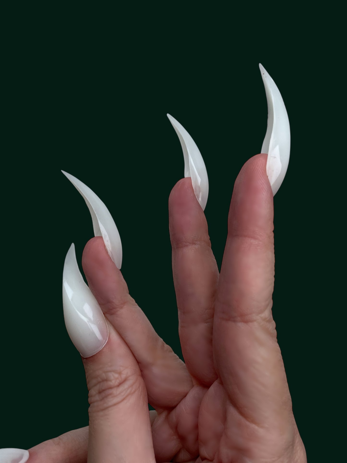 Claw Nails – Milky White Curved Press-On Nails for  Halloween, Cosplay, Witchcore & Fantasy Looks