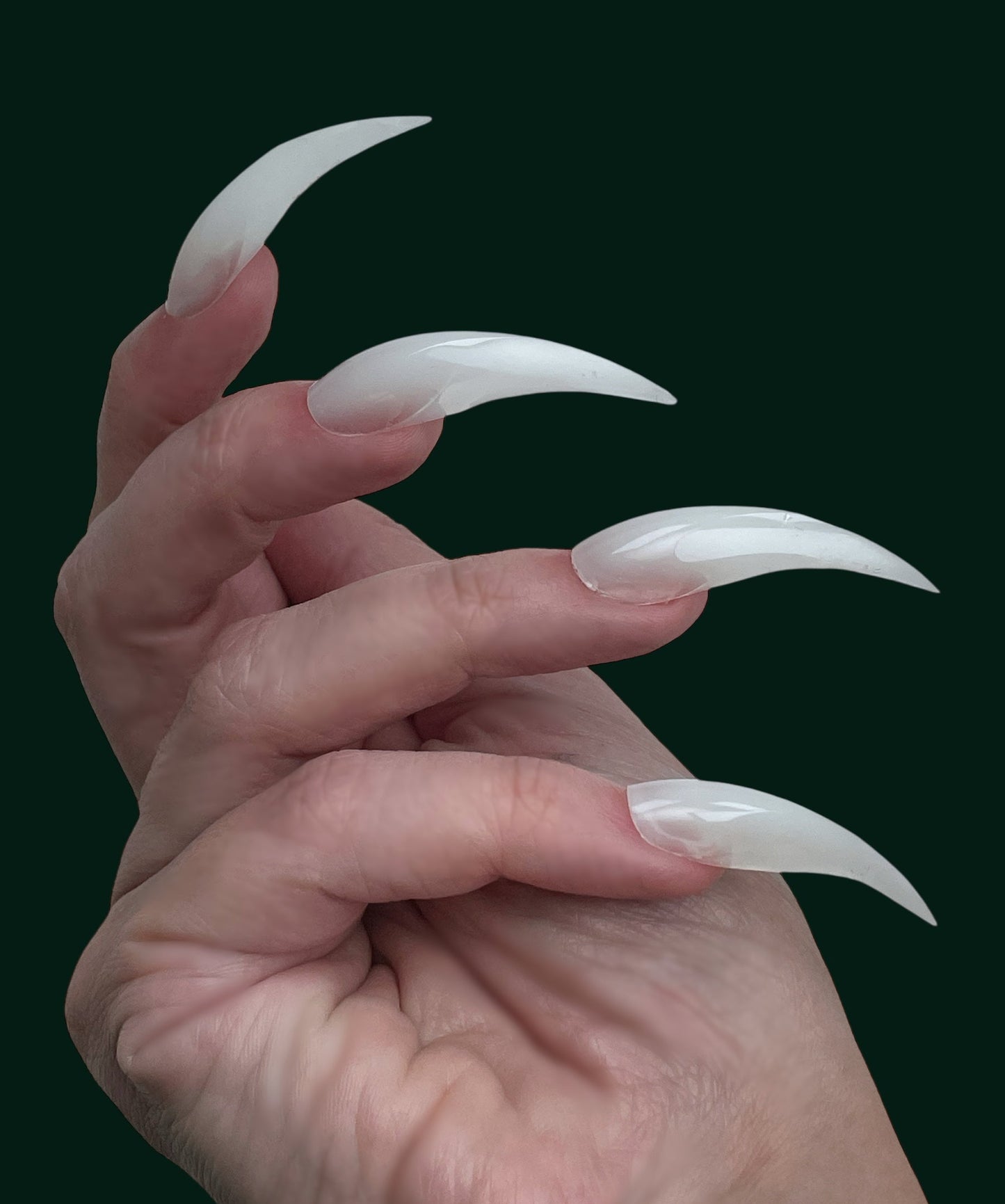 Claw Nails – Milky White Curved Press-On Nails for  Halloween, Cosplay, Witchcore & Fantasy Looks