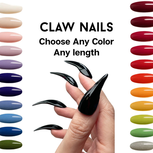 Custom Claw Nails – Choose Any Color | Stiletto Press-On Nails in Short, Medium & Long
